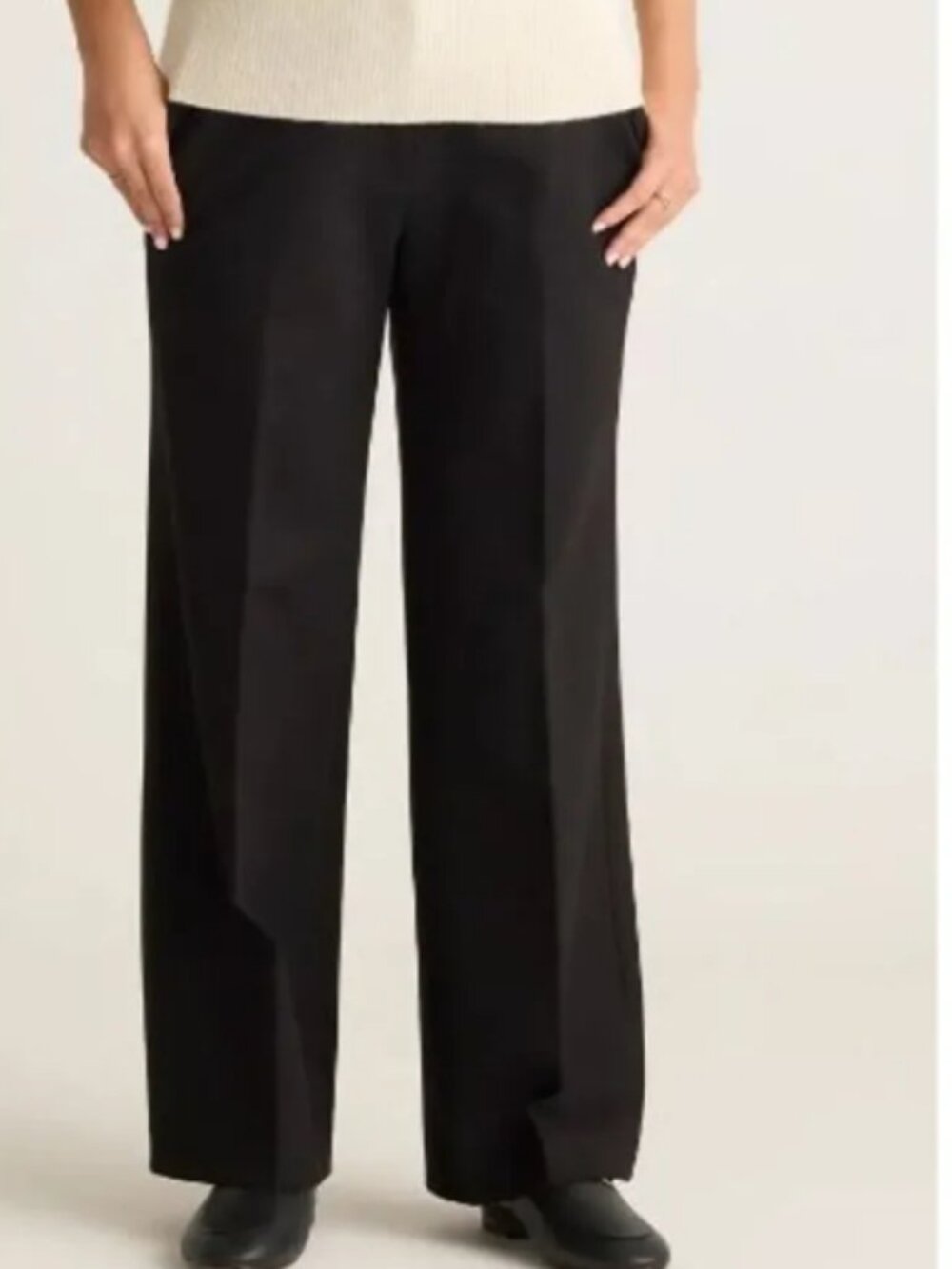Quince Ultra Stretch Ponte Trouser Pant Black 4